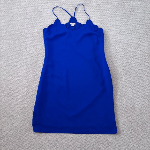 JCrew Factory Blue Scalloped Tank Dress - Picture 2 of 5